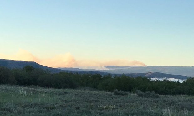 View of the Dollar Ridge Fire from Strawberry Bay Marina / Peter Samore, KSL Newsradio...