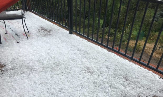 A storm system left hail, flooding and mudslides across Utah...
