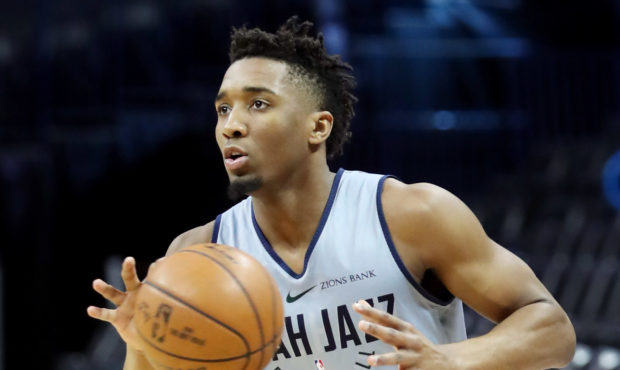 FILE PHOTO -- Jazz guard Donovan Mitchell at team practice (Photo: Scott G Winterton, Deseret News)...
