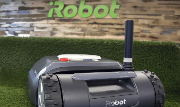 This Wednesday, Jan. 16, 2019 photo shows an iRobot Terra lawn mower in Bedford, Mass. Building a r...