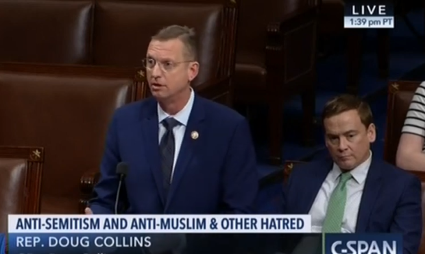 Screenshot of YouTube video from Rep. Bishop...