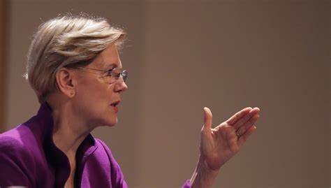 Senator Elizabeth Warren at The Depot Wednesday night.  Photo courtesy of Deseret News...
