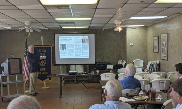 In this on Thursday, May 23, 2019 photo, Walter Hussman Jr., publisher of the statewide newspaper t...