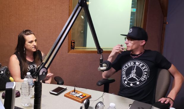 Brandon Allen (right) and Rachel Pioltini,share their stories on May 30, 2019 (Photo: Matthew Brook...