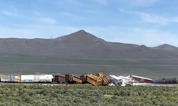 train derailment elko wells...