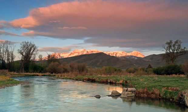 Sunrise landscape at the Provo River, Utah, USA. Photo courtesy of Getty Images....