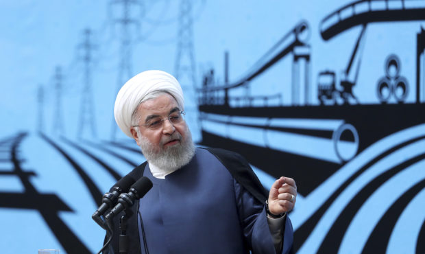 In this photo released by the official website of the office of the Iranian Presidency, President H...