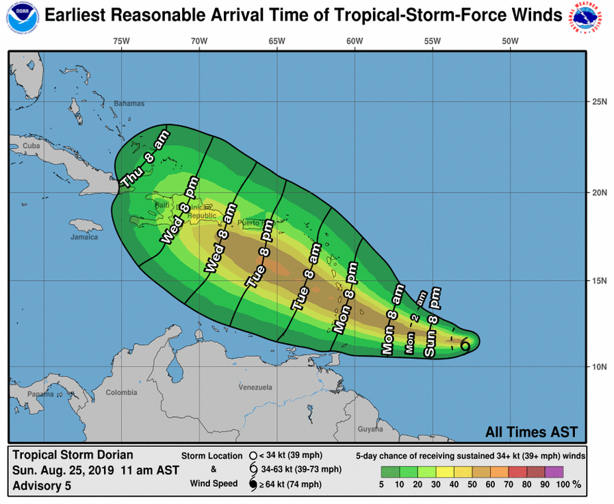 Tropical Storm Dorian is expected to strengthen into a hurricane ...