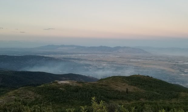 Smoke from Bountiful fire (PHOTO: KSL Newsradio)...