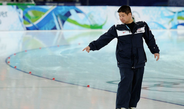 speedskating coach heart attack...