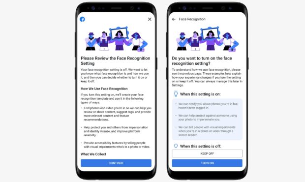 Facebook is now offering facial-recognition features to all of its users, but says it will keep the...