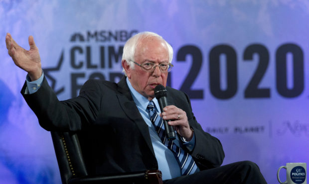 FILE - In this Sept. 19, 2019 file photo, Democratic presidential candidate Sen. Bernie Sanders, I-...
