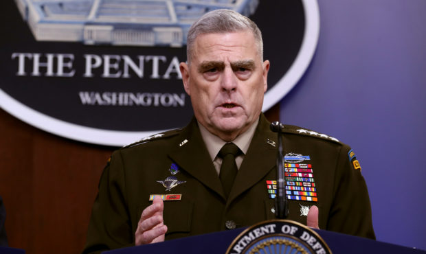 ARLINGTON, VIRGINIA - OCTOBER 28: U.S. Chairman of the Joint Chiefs of Staff Gen. Mark Milley answe...