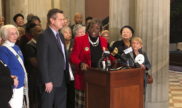 Democratic state Rep. Gilda Cobb-Hunter speaks in favor of the Equal Rights Amendment as Republican...