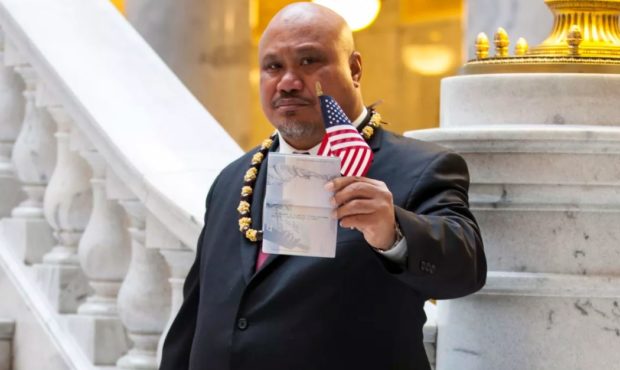 (Picture: John Fitisemanu, one of the plaintiffs in the case, provided by Equally American)...