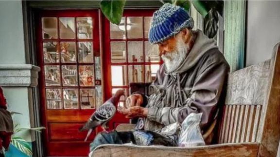 homeless veteran...