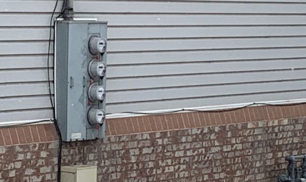 (An example of a power box outside a Kaysville apartment complex.  Credit: Paul Nelson)...