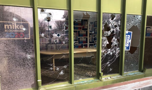 Bloomberg campaign office vandalized overnight in Salt Lake City...