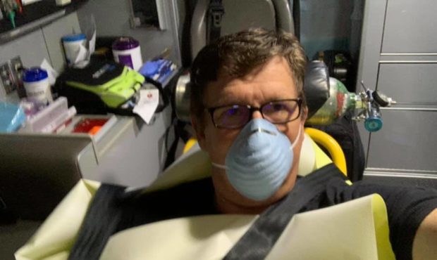Mark Jorgensen, a Utah man infected with the coroanvirus, has returned home from the hospital. He w...