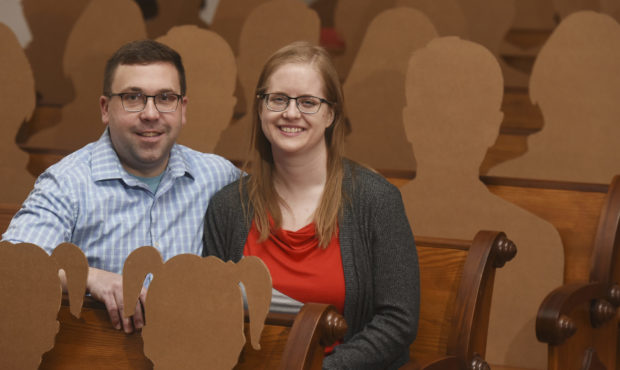 Dan Stuglik and Amy Simonson are photographed Tuesday, March 31, 2020 in Pokagon, Mich. The two wil...