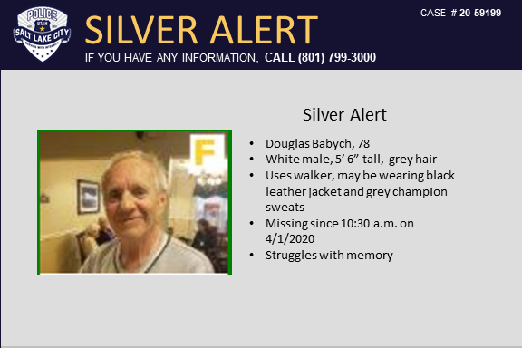 Silver Alert issued in Salt Lake City