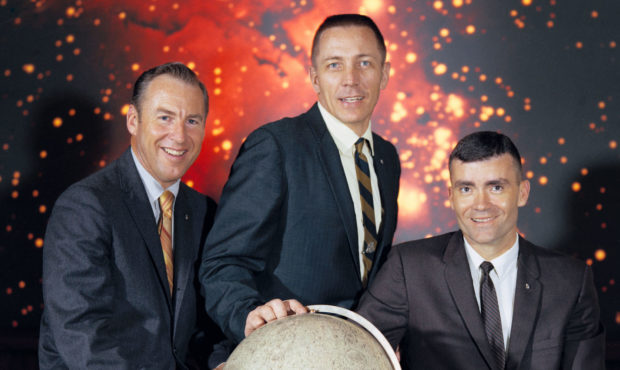 These three astronauts are the prime crew of the National Aeronautics and Space Administration's (N...