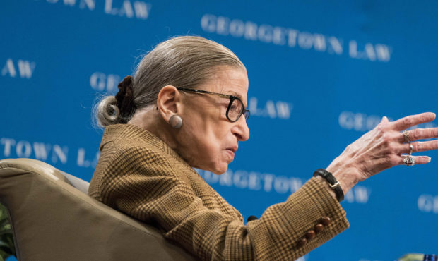 WASHINGTON, DC - FEBRUARY 10: U.S. Supreme Court Justice Ruth Bader Ginsburg participates in a disc...
