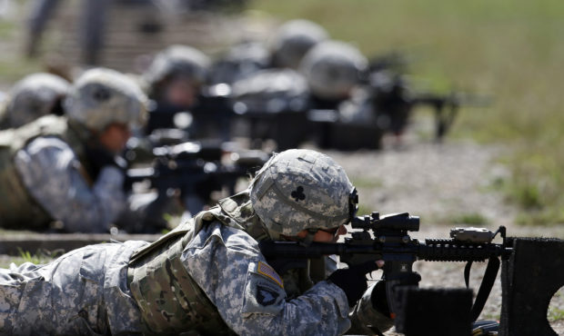 FILE - In this Sept. 18, 2012 file photo, female soldiers from 1st Brigade Combat Team, 101st Airbo...