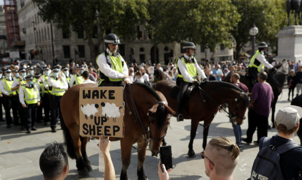 Global protests against virus crackdown...