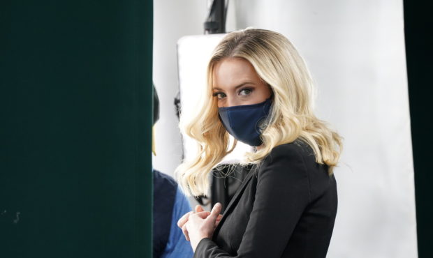 White House press secretary Kayleigh McEnany, is interviewed by Fox News, Sunday, Oct. 4, 2020, at ...