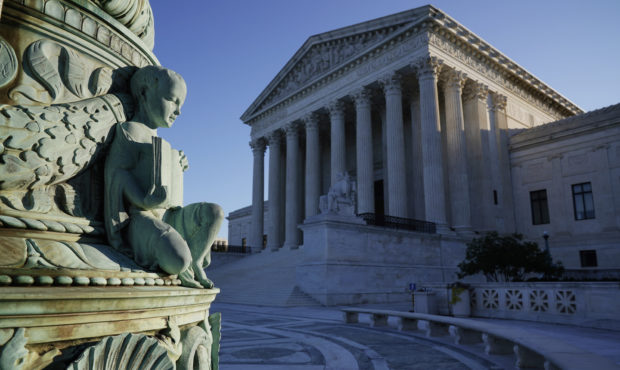 In this Oct. 5, 2020, photo the Supreme Court in Washington. Tech giants Google and Oracle are clas...