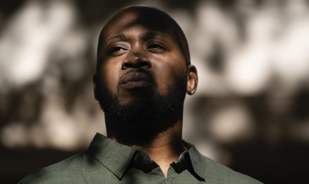 Theo Brown poses for a portrait outside his home in Marietta, Ga., on Wednesday, Oct. 14, 2020. Whi...