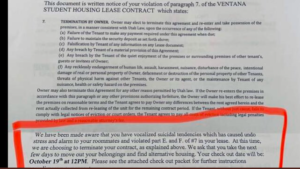 Women's eviction notice Orem