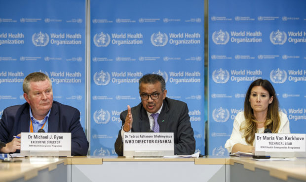 FILE - In this file photo dated Monday, March 9, 2020, Tedros Adhanom Ghebreyesus, director general...