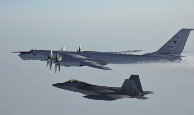 FILE - In this Monday, March 9, 2020 file photo released by the North American Aerospace Defense Co...