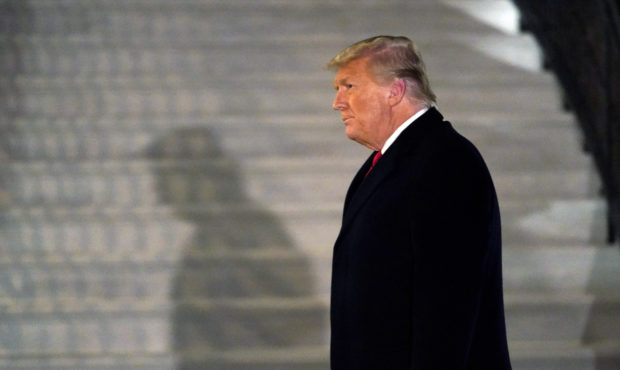FILE - In this Tuesday, Jan. 12, 2021, file photo, President Donald Trump arrives on the South Lawn...