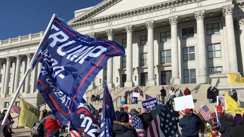 Hundreds participate in "Stop The Steal" rally at Utah State Capitol ...