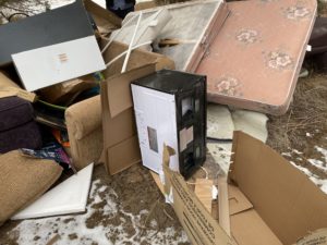 someone has been illegally dumping junk in eagle mountain
