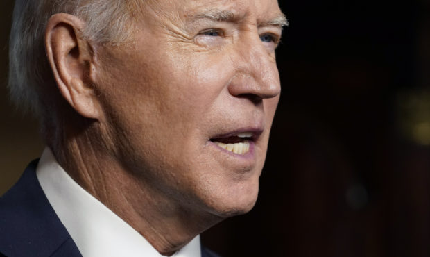 President Joe Biden speaks from the Treaty Room in the White House on Wednesday, April 14, 2021, ab...