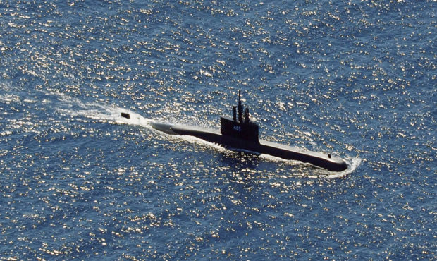 In this aerial photo taken from a maritime patrol aircraft of 800 Air Squadron of the 2nd Air Wing ...