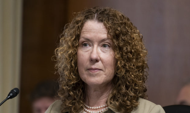 Tracy Stone-Manning listens during a confirmation hearing for her to be the director of the Bureau ...