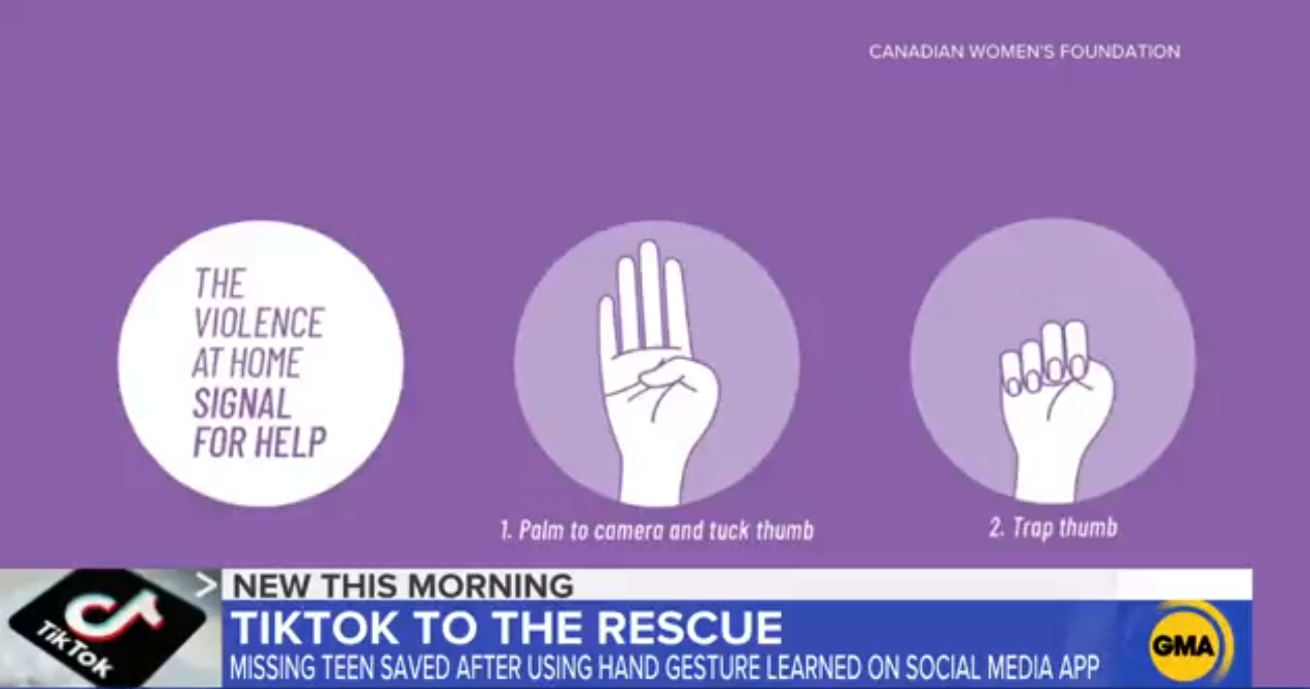 Missing teen rescued after making a hand gesture she learned from ...