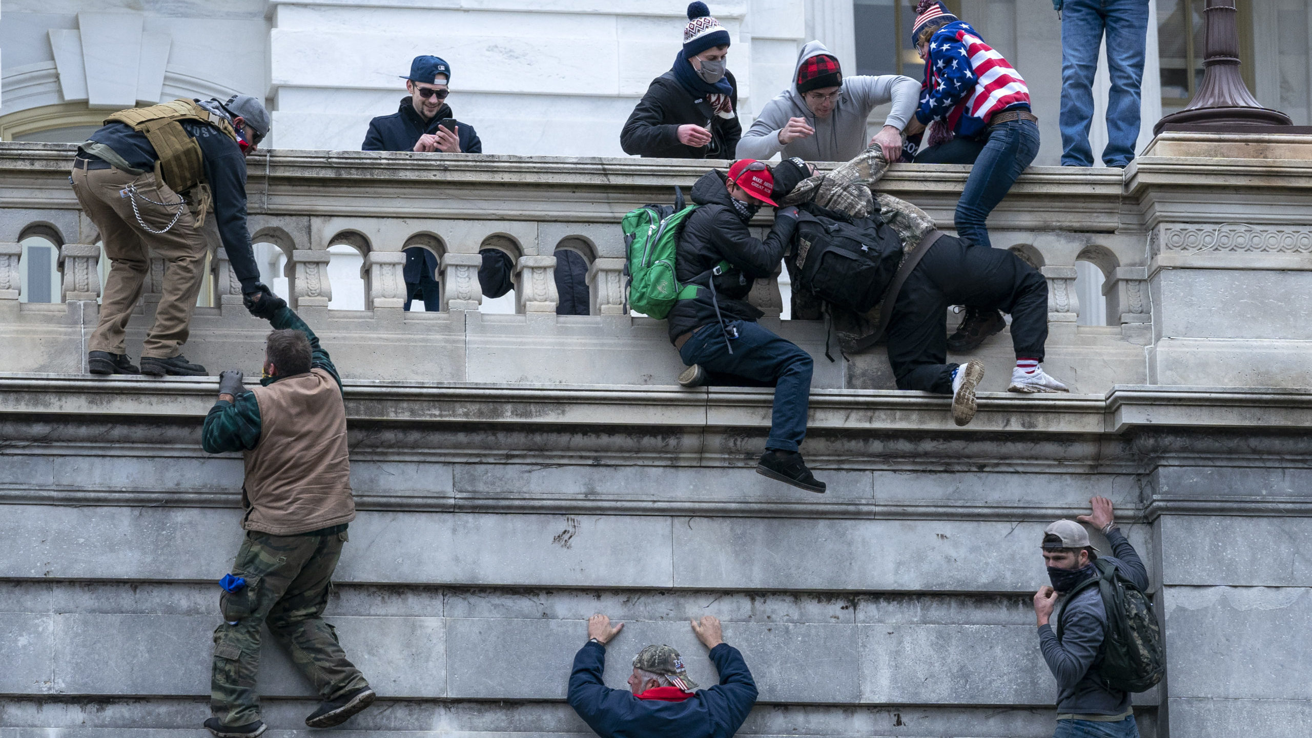 FILE - A Montana man was sentenced to three years in prison for his role in the Capitol riot. (AP P...