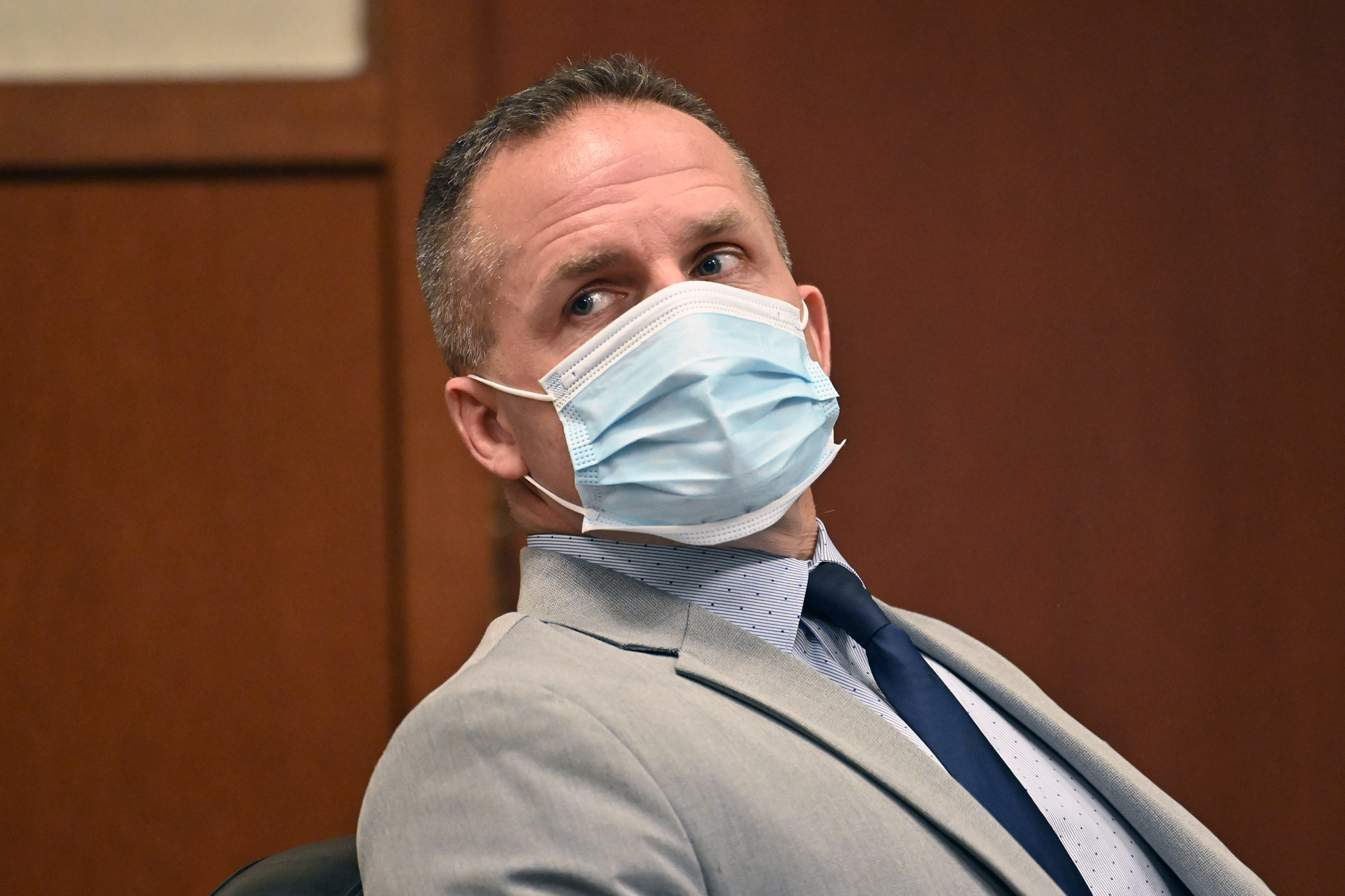 Former Louisville Police officer Brett Hankison is on trial for wanton endangerment., not Breonna T...