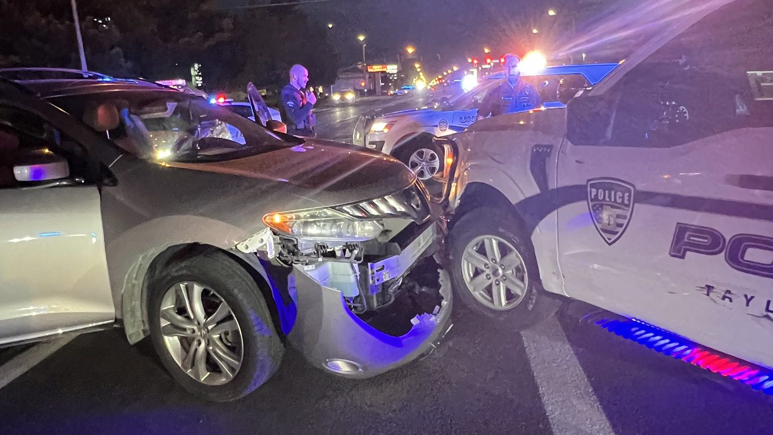 Six juvenile males were taken into custody following a string of violent crimes Thursday night. Pho...