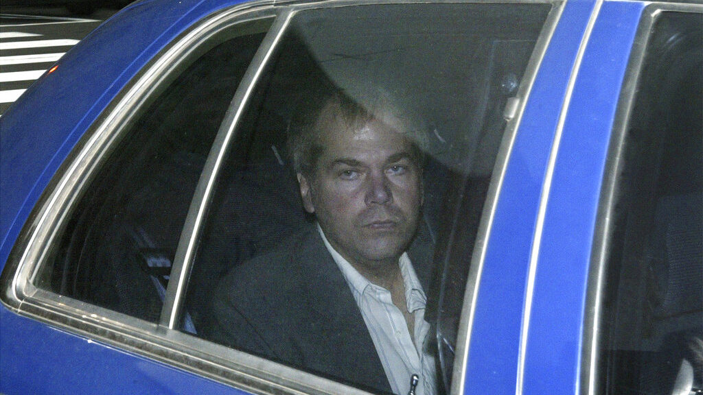 FILE - In this Nov. 18, 2003, file photo, John Hinckley Jr. arrives at U.S. District Court in Washi...