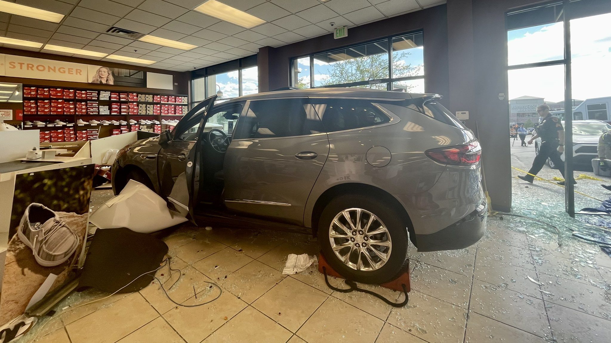 SUV Crashes into Famous Footwear in Sugar House....