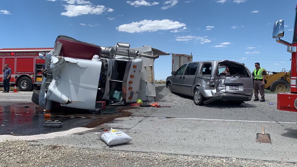 dump truck crash...