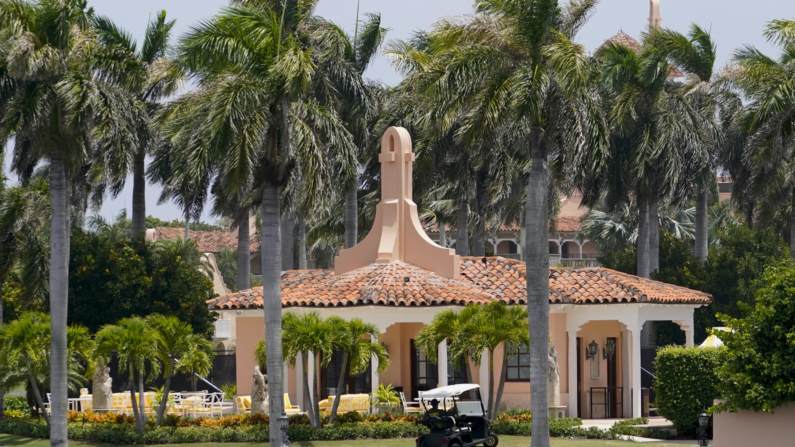 Mar-a-Lago is pictured, where documents were taken....