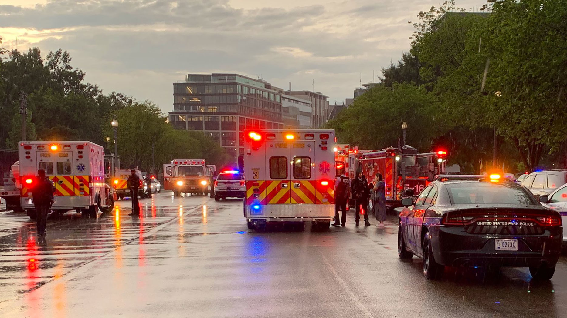 the scene in D.C. where the lightning strike hit...